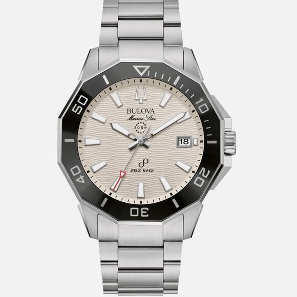 Bulova Men's 43mm Marine Calendar Silver Watch - Picture 1 of 4